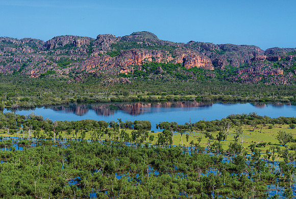 Minkinj escarpment and wetlands.