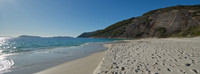 Panoramic view of Misery Beach and the rugged coastline of Torndirrup National Park, Western Australia, Australia