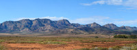 Panoramic view of the rugged Flinders Ranges landscape in Ikara-Flinders Ranges National Park, South Australia
