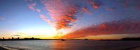 Panoramic sunset over Mooloolaba Beach on the Sunshine Coast, Queensland, Australia