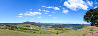 Panoramic landscape view of the National Arboretum Canberra, Australian Capital Territory, Australia