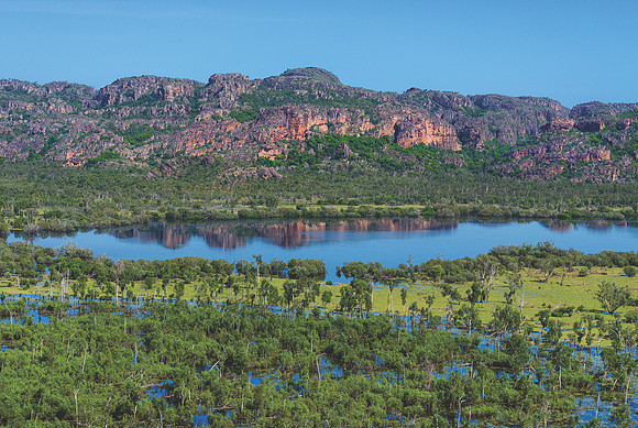 Minkinj escarpment and wetlands.