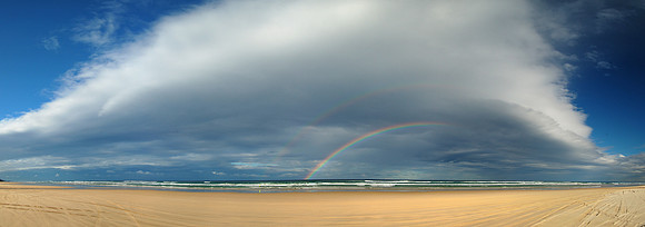 Double Rainbow, Teewah Beach, Queensland